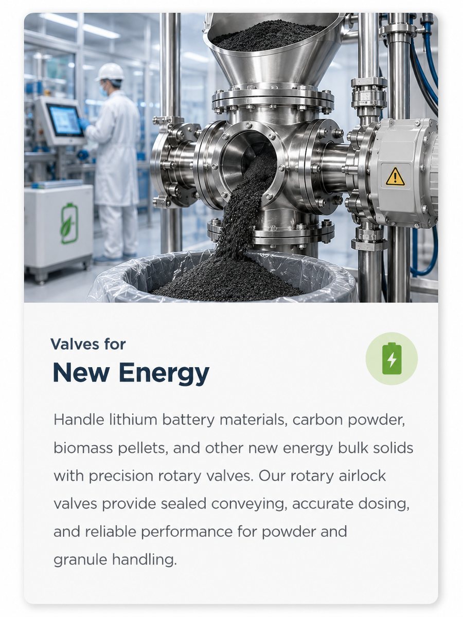 Rotary Airlock Valves for New Energy Materials
