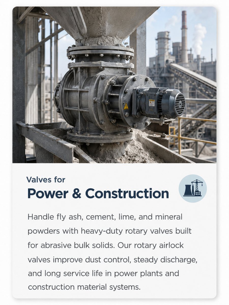 Heavy-Duty Rotary Airlock Valves for Power & Construction