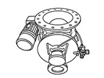 Positive Pressure Conveying Rotary Valve - Horizontal Blowing