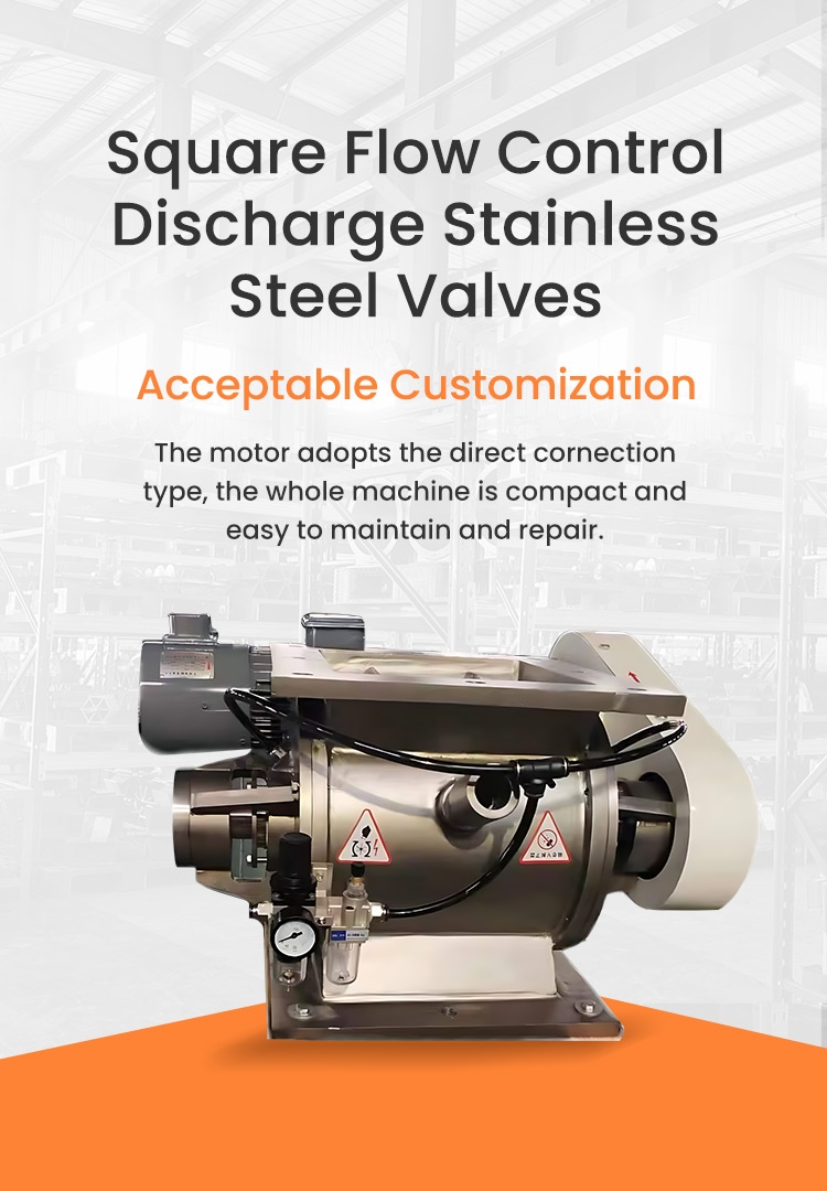 Square Flange Flow Control Uniform Discharge Stainless Steel Valve Accept Customization